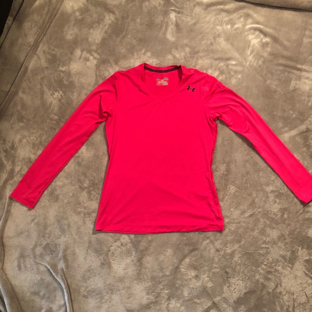 Hot Pink Under Armour fitted long sleeve